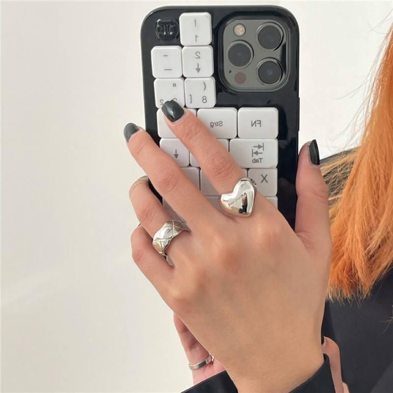 New Trendy Silver Color Rings Women Accessories Elegant Simple Smooth LOVE Heart Party Jewelry Birthday Gifts New Trendy Silver Color Rings Women Accessories Elegant Simple Smooth LOVE Heart Party Jewelry Birthday Gifts